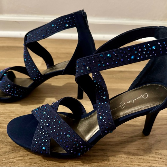 Blue Rhinestone Heels - Picture 2 of 10